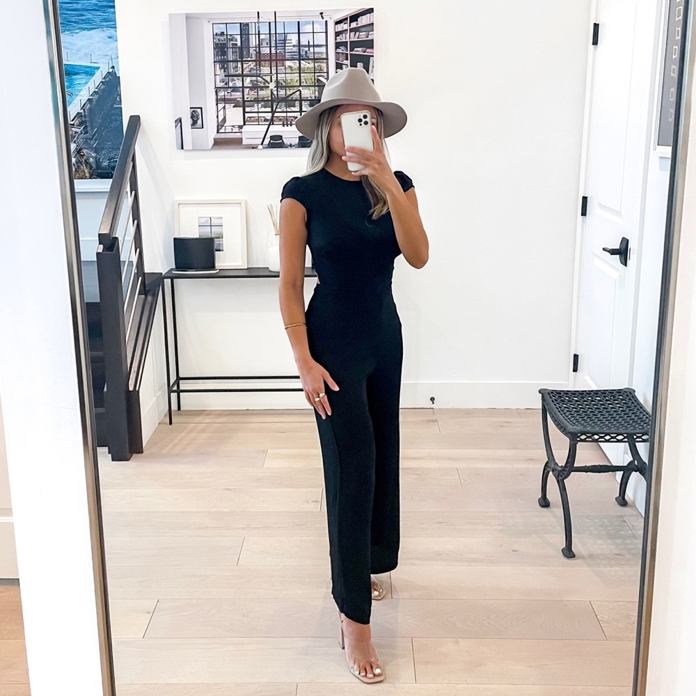Reformation Black Jumpsuit